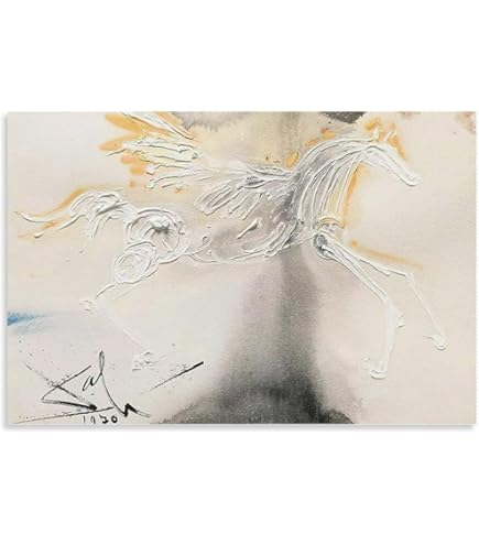 Amazon.co.jp: ポスター サルバドール ダリ 水面に象を映す白鳥